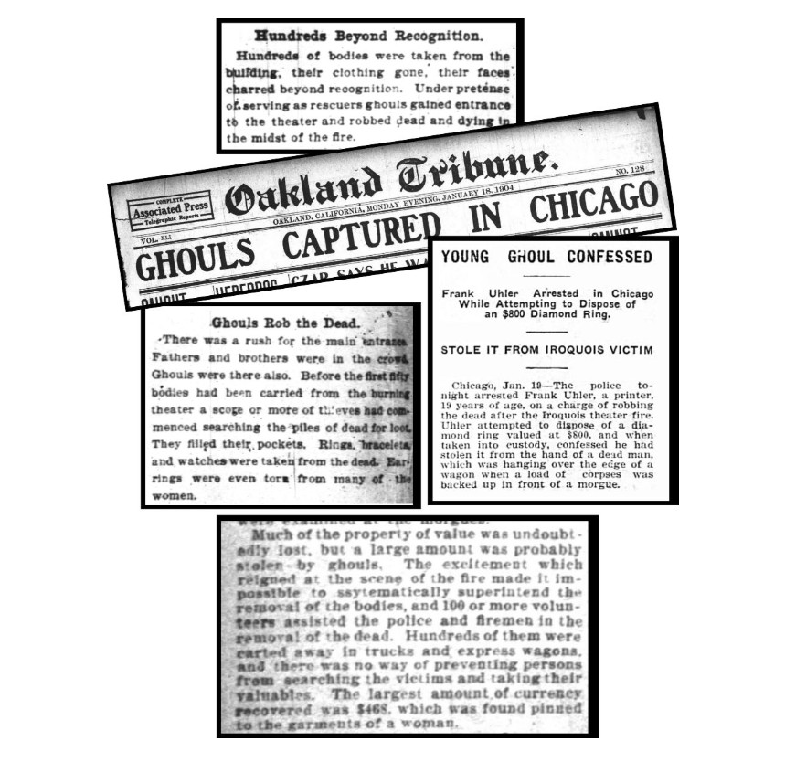 Iroquois Theater fire clippings